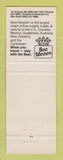 Matchbook Cover - Best Western Caballero El Paso TX
