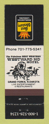 Matchbook Cover - Best Western Westward HO Motel Grand Forks ND