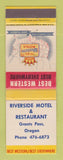 Matchbook Cover - Best Western Riverside Motel Grants Pass OR WEAR