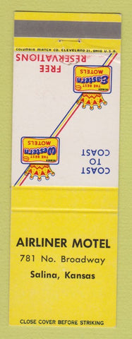 Matchbook Cover - Best Western Airliner Motel Salina KS