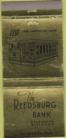 Matchbook Cover - Reedsburg Bank WI 30 Strike