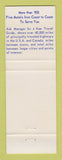 Matchbook Cover - Best Western Dodds House Motel Holton KS