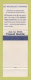 Matchbook Cover - Best Western Four Seasons Motor Lodge Petoskey MI