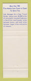 Matchbook Cover - Best Western Tropics Motor Hotel Seattle WA