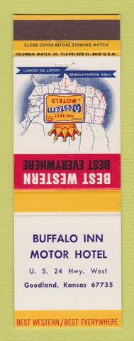 Matchbook Cover - Best Western Buffalo Inn Motor Hotel Goodland KS