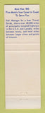 Matchbook Cover - Best Western Koth's Colonial House Taylor MI