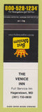 Matchbook Cover - Best Western Venice Inn Hagerstown MD