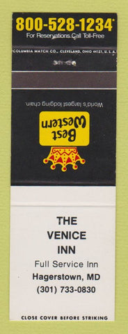 Matchbook Cover - Best Western Venice Inn Hagerstown MD