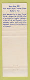Matchbook Cover - Best Western Koth's Colonial House Taylor MI