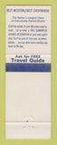 Matchbook Cover - Best Western Ireland's Park Crest Motel Monterey CA