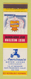 Matchbook Cover - Best Western Americania Motor Lodge San Francisco CA