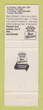 Matchbook Cover - Best Western Heritage Inn Great Falls MT
