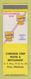 Matchbook Cover - Best Western Cherokee Strip Motel Perry OK