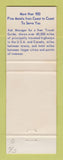 Matchbook Cover - Best Western Town House Inn Fairfield CA