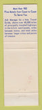 Matchbook Cover - Best Western Koth's Colonial House Taylor MI