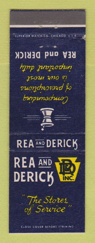 Matchbook Cover - Rea and Derick Drug Stores
