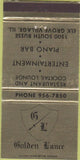 Matchbook Cover - Golden Lance Restaurant Elk Grove Village IL 30 Strike