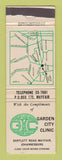 Matchbook Cover - Garden City Clinc Johannesburg South Africa WEAR