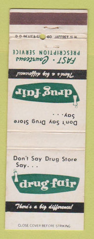 Matchbook Cover - Drug Fair Stores WEAR