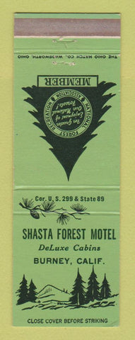 Matchbook Cover - Shasta Forest Motel Burney CA
