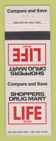 Matchbook Cover - Shoppers Drug Mart Life Brand