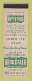 Matchbook Cover - Drug Fair Stores Washington DC