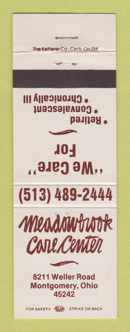 Matchbook Cover - Meadowbrook Care Center Montgomery OH