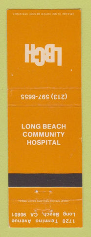 Matchbook Cover - Long Beach Community Hospital Long Beach CA