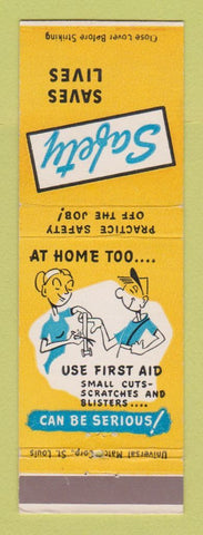 Matchbook Cover - SafetyFirst Aid Credit Union