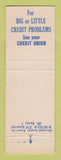 Matchbook Cover - SafetyFirst Aid Credit Union