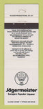 Matchbook Cover - Jagermeister Liquor WRITTEN COMMENT