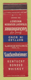 Matchbook Cover - Guckenheimer Whiskey Pekin IL WEAR