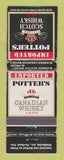 Matchbook Cover - Potter's Scotch Whisky Portland OR WEAR