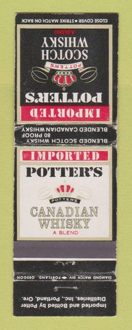 Matchbook Cover - Potter's Scotch Whisky Portland OR WEAR