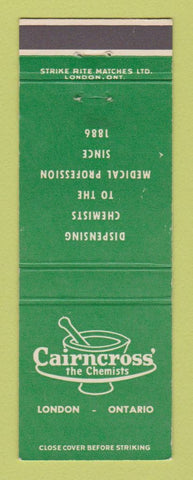 Matchbook Cover - Cairncross Drugs London ON