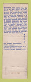 Matchbook Cover - High & Dry Gin UK England Booth's