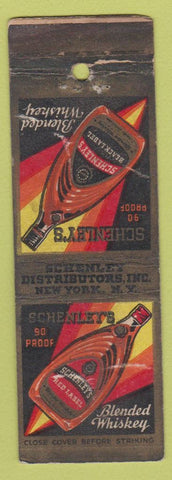 Matchbook Cover - Schenley's Whiskey New York City WORN