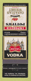Matchbook Cover - Potter's Canadian Whiskey Vodka Portland OR WEAR