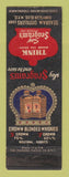Matchbook Cover - Seagram's Whiskey New York City WEAR