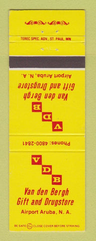 Matchbook Cover - VDB Van Den Bergh Drug Store Aruba Airport