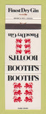 Matchbook Cover - Booth's Dry Gin Canada