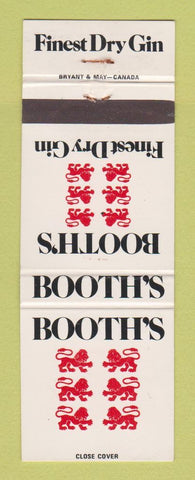 Matchbook Cover - Booth's Dry Gin Canada