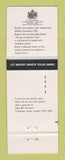 Matchbook Cover - Booth's Dry Gin Canada