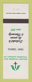 Matchbook Cover - St Vincent Hospital Medical Center Toledo OH
