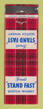 Matchbook Cover - Grant's Stand Fast Scotch Whiskey UK England