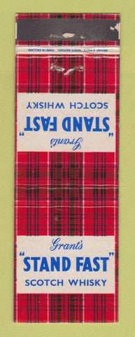 Matchbook Cover - Grant's Stand Fast Scotch Whiskey UK England
