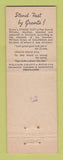 Matchbook Cover - Grant's Stand Fast Scotch Whiskey UK England