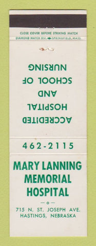 Matchbook Cover - Mary Lanning Memorial Hospital Hastings NE