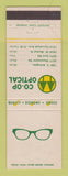 Matchbook Cover - COOP Optical Akron Stow Canton OH