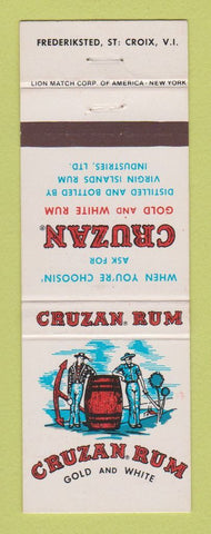 Matchbook Cover - Cruzan Rum Frederiksted St Croix VI Liquor